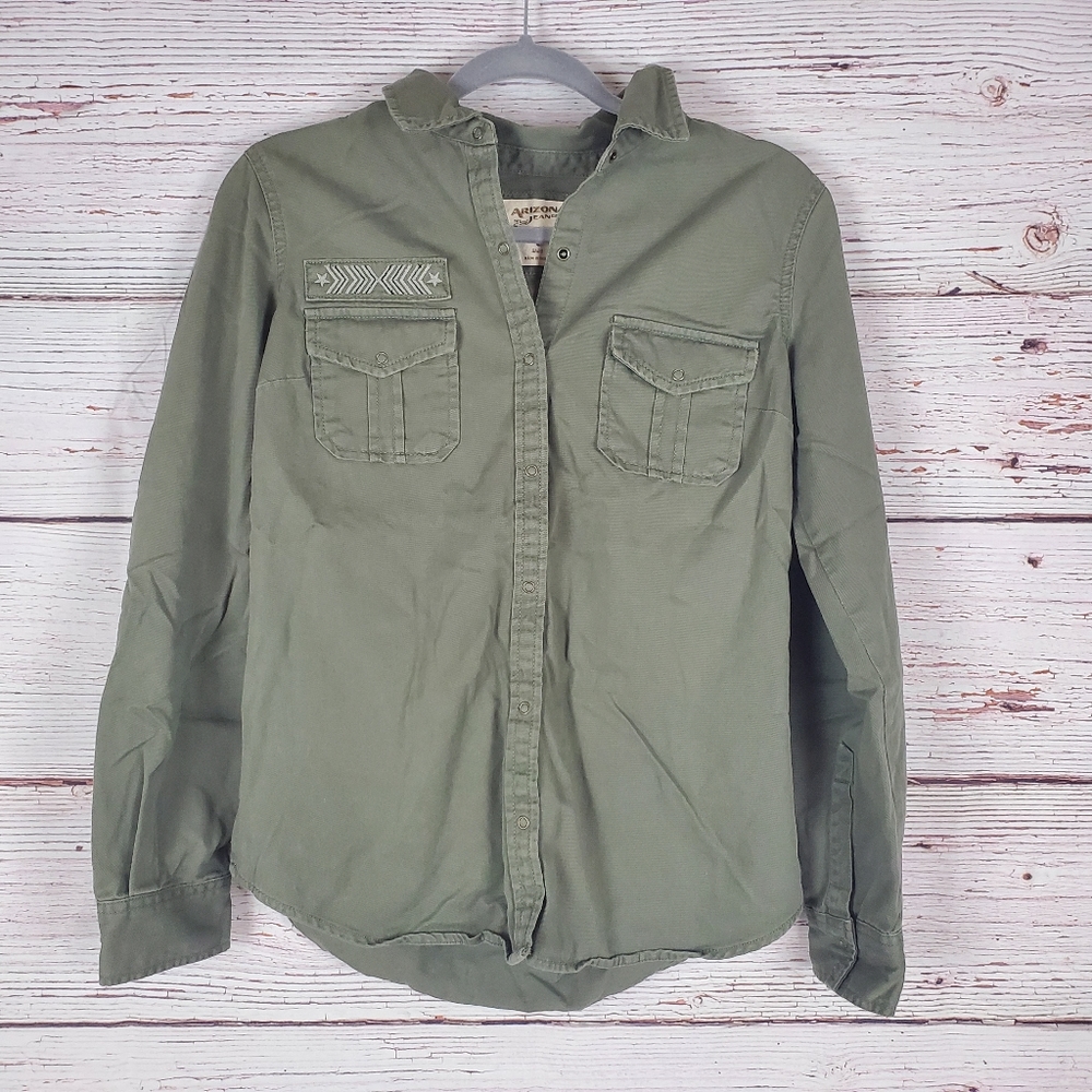 Army green button down Medium